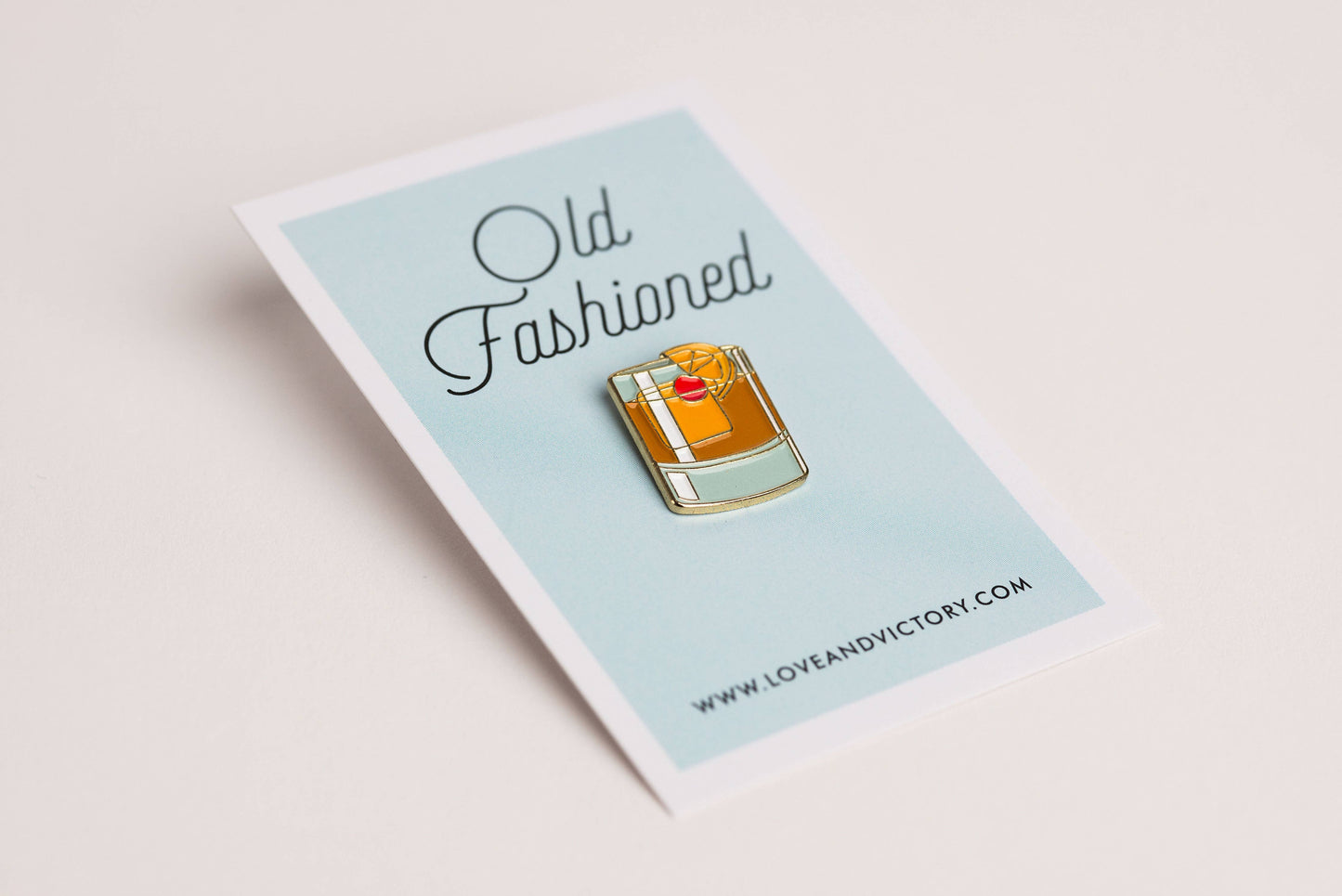 Old Fashioned Cocktail Pin - Love & Victory