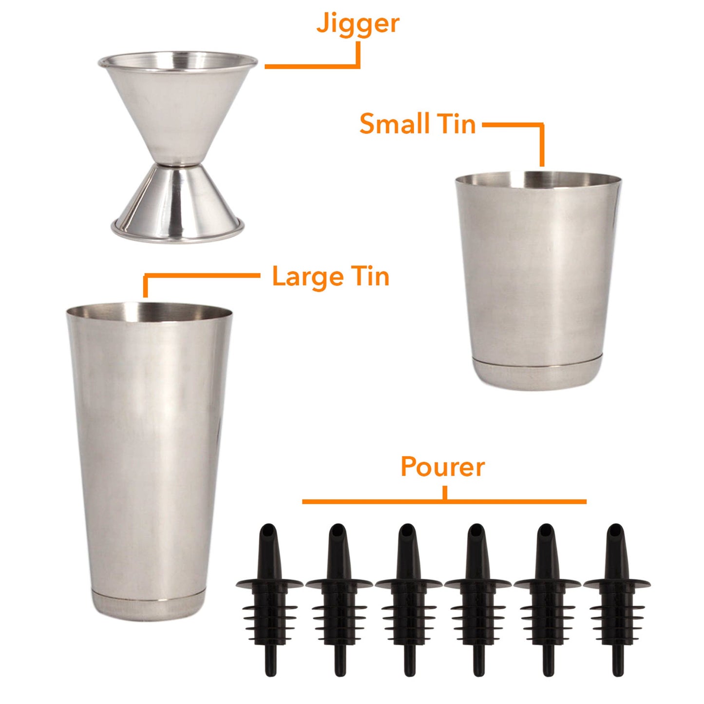 Classic 16 Piece Mixing Bar Set with Essential Barware Tools - Lexi Home
