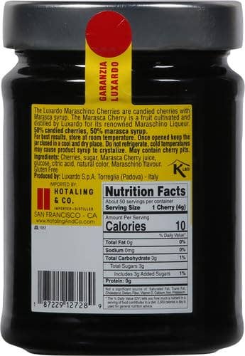 Luxardo Maraschino Cherries - Sanniti