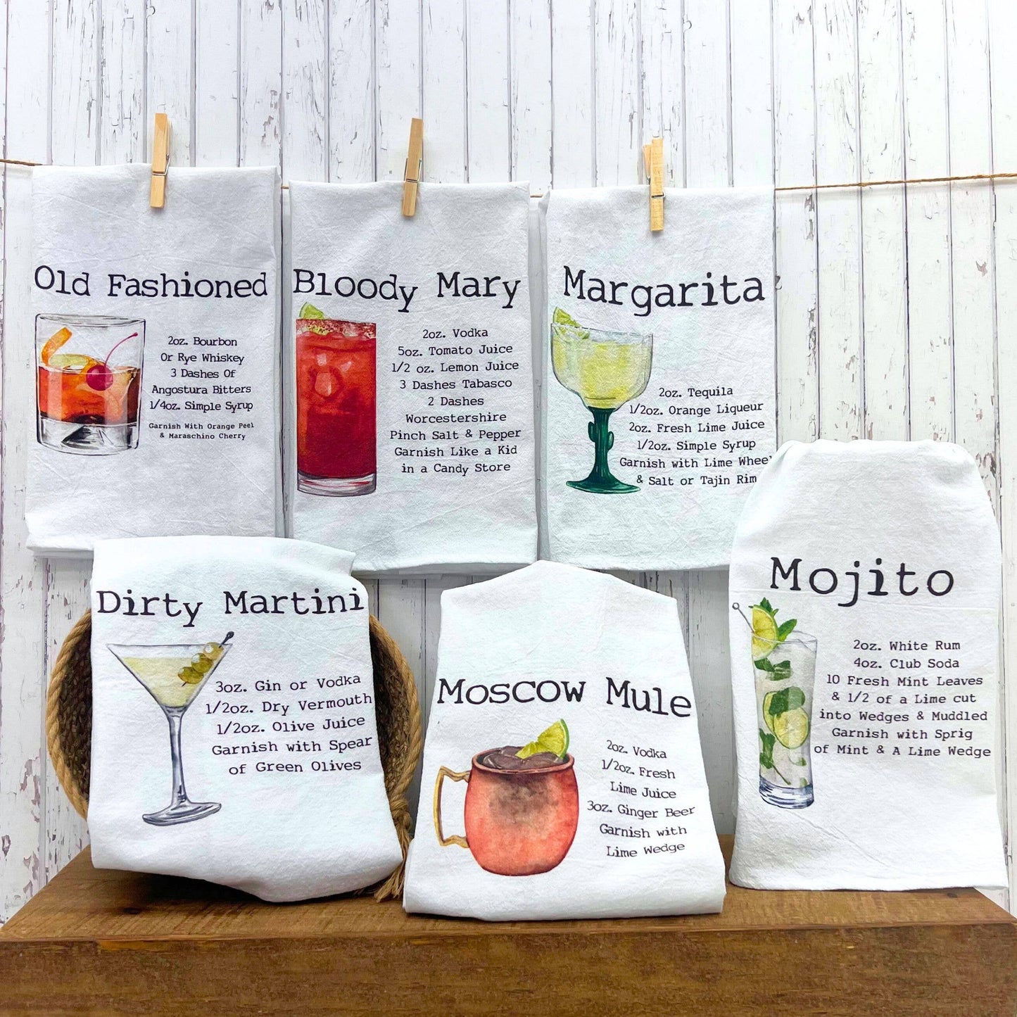 Mojito Cocktail Bar Towel - Driftless Studios