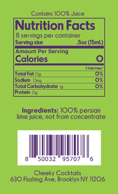 Lime Juice - Cheeky Cocktails - 4oz