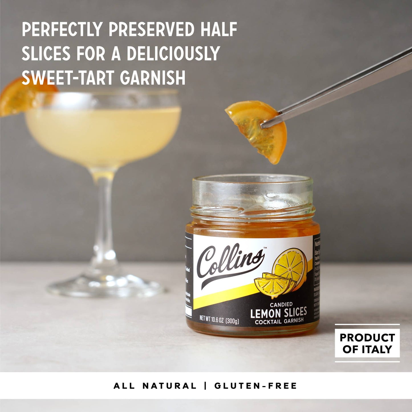 Candied Lemon Slices in Syrup - Collins - 10.6 oz