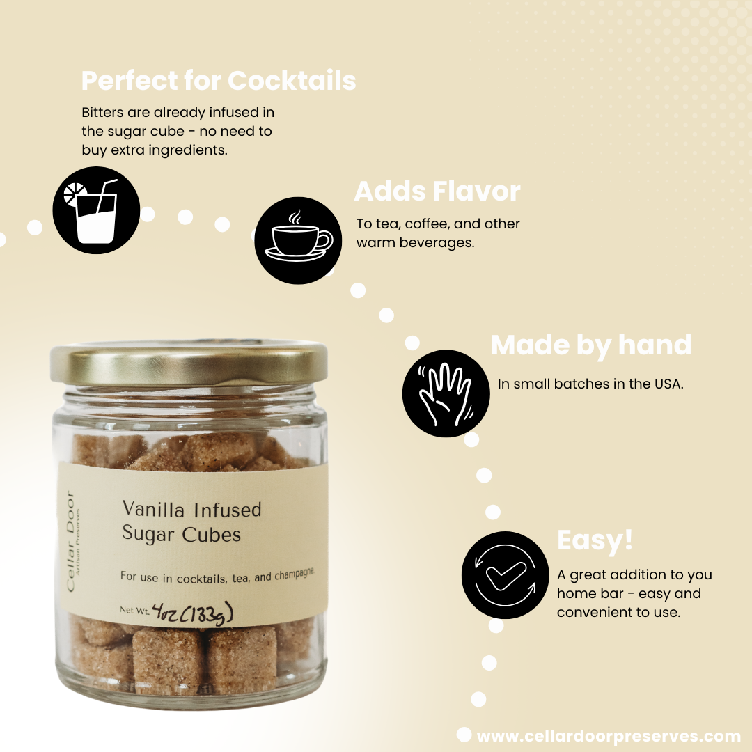 Vanilla Infused Sugar Cubes Cellar Door Preserves