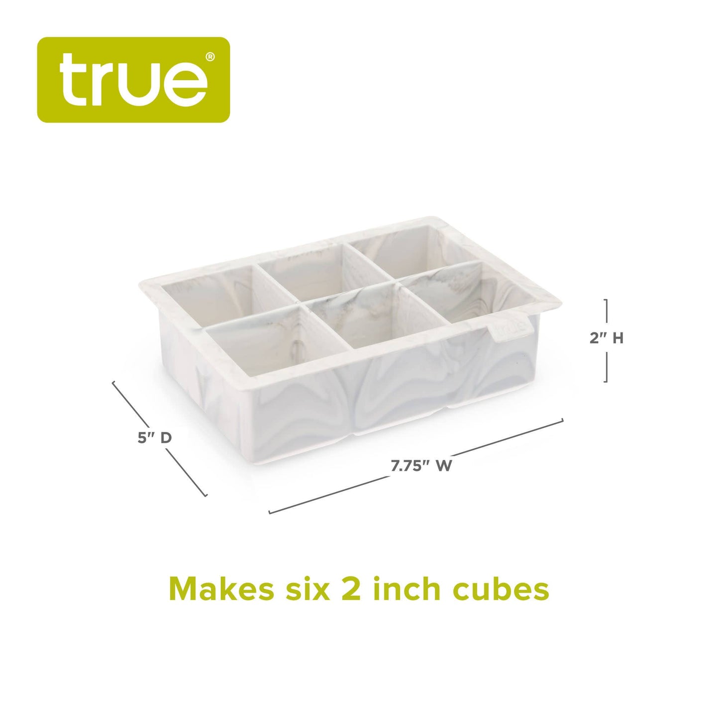 Marbled Silicone 2-inch Ice Cube Tray - TRUE