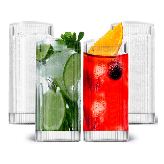 Vintage Straight-Line Highball Glass - Lemonsoda - 12 oz