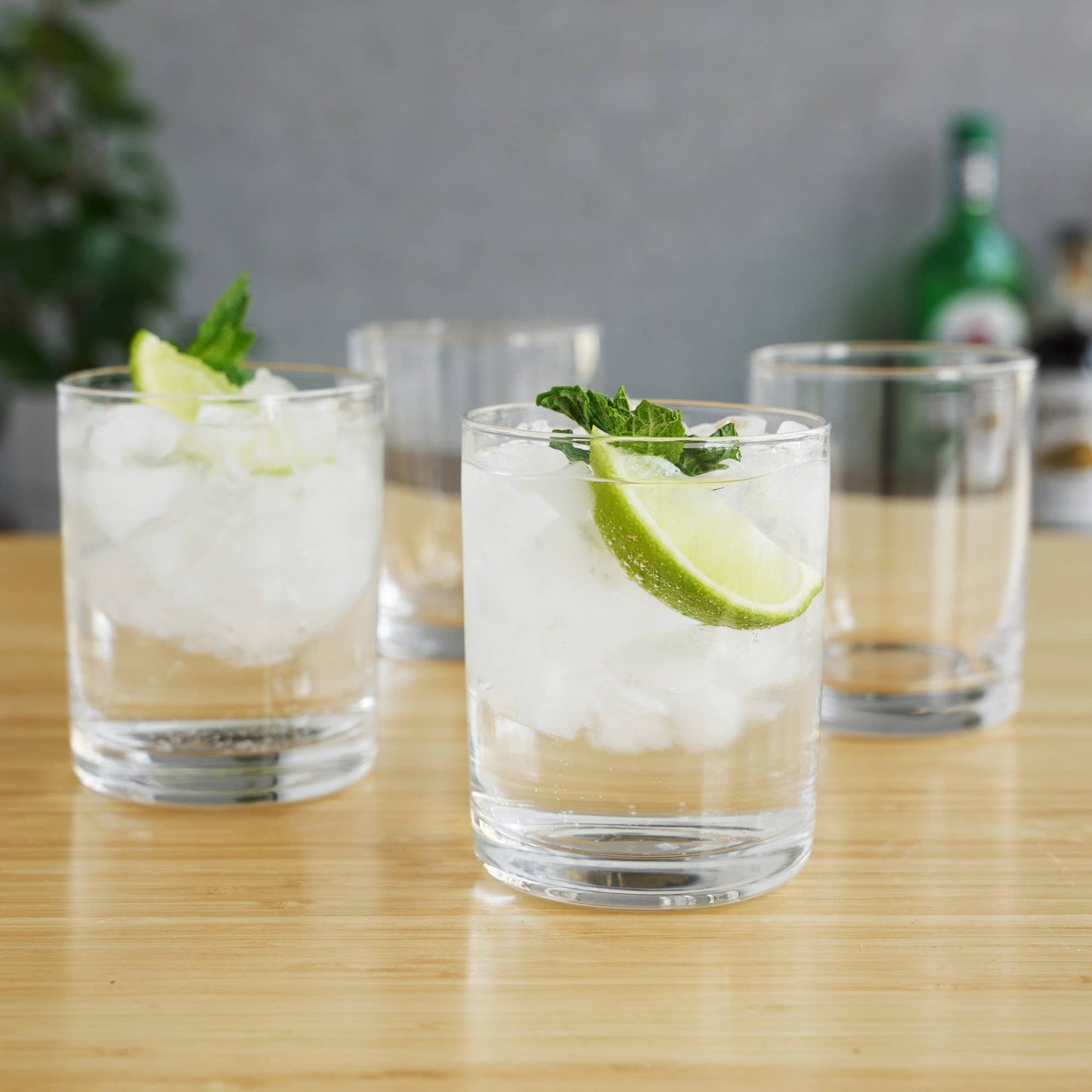 Glass Rocks Cocktail Tumblers with Heavy Bases - TRUE - Set of 4