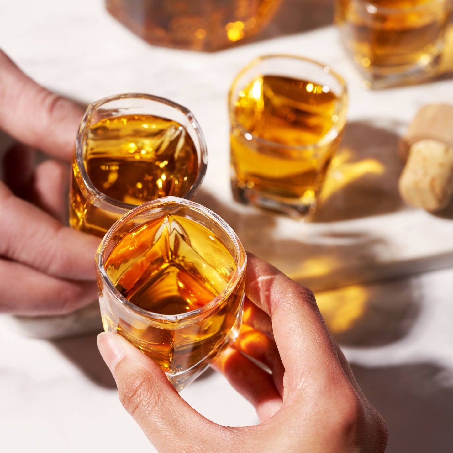 Square Shot Glass - TRUE - Set of 4