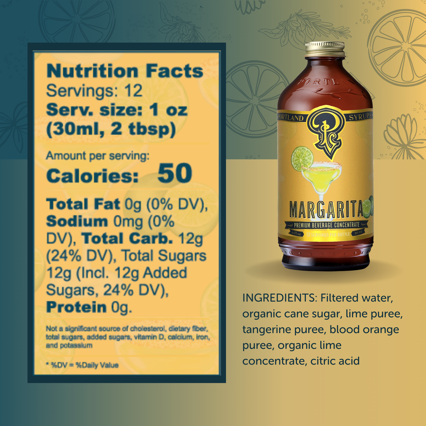 Margarita Syrup - Portland Syrups - 12oz