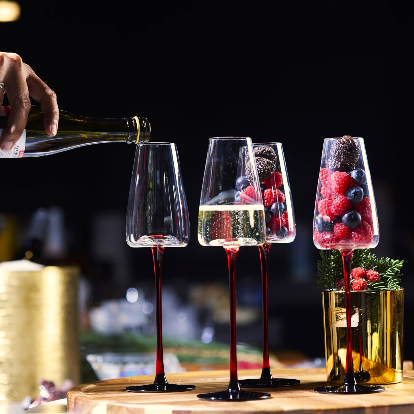 Concave Champagne Glasses - Lemonsoda - 9oz