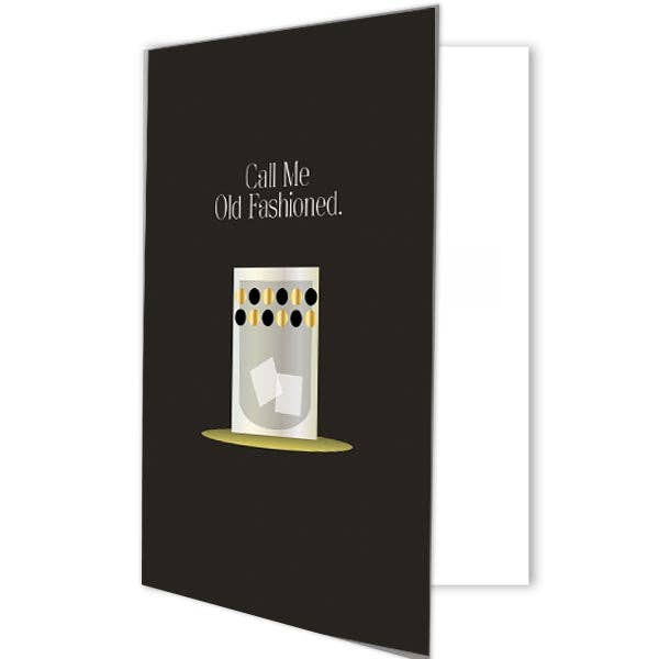 Call Me Old Fashioned Cocktail Everyday Greeting Card - Mod Lounge Paper Company