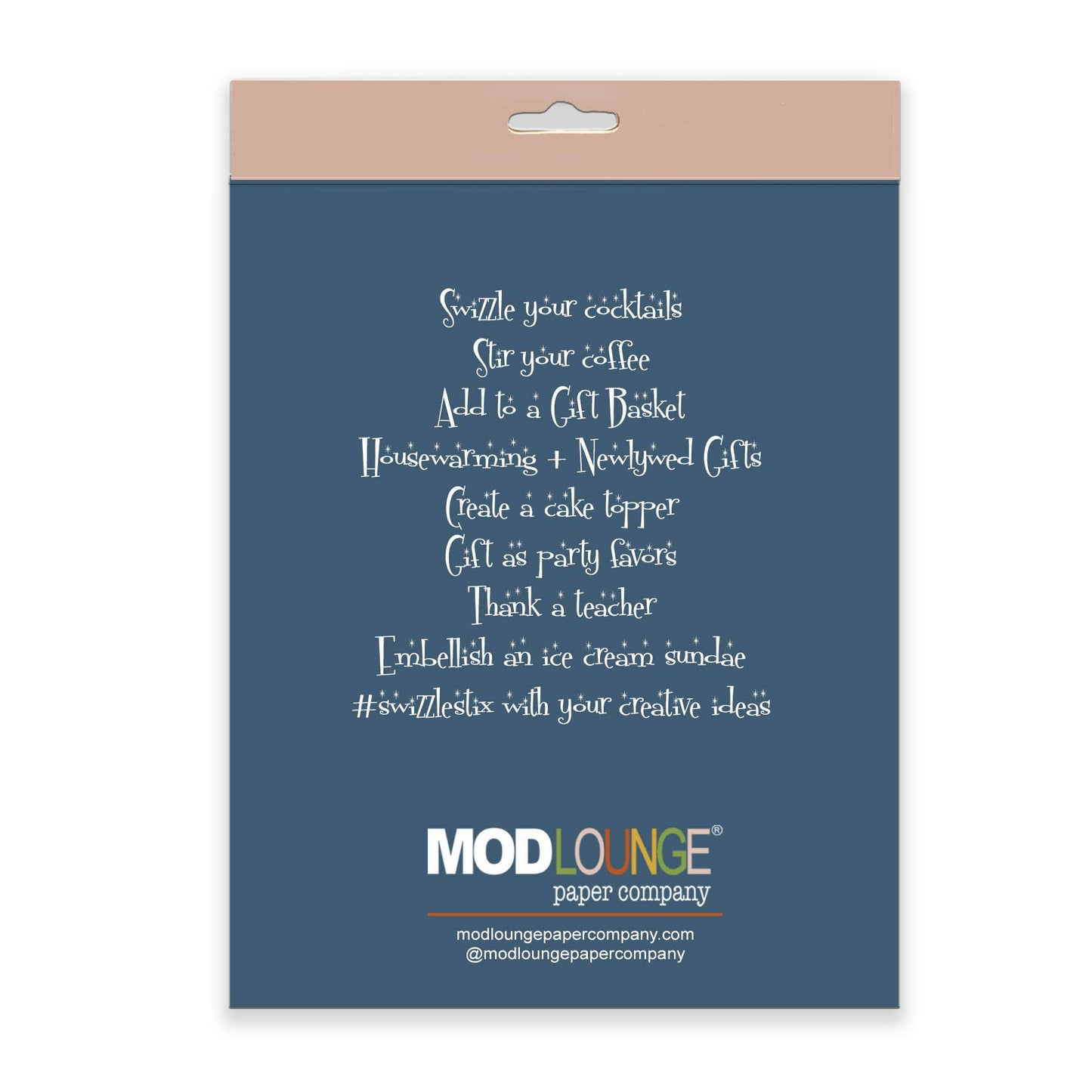 Mid Century Swanky Shapes Beverage Mixing Swizzle Stix - Mod Lounge Paper Company