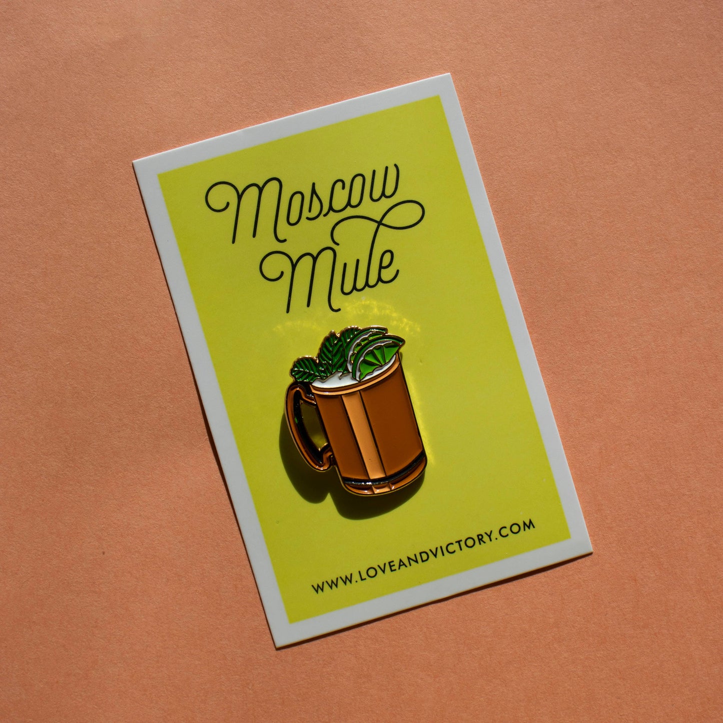 Moscow Mule Cocktail Pin - Love & Victory