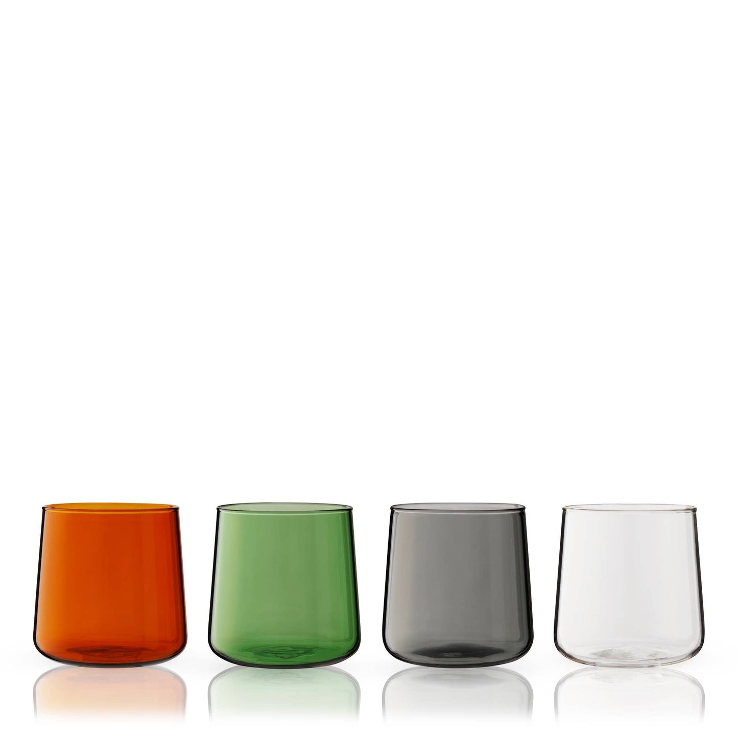 Aurora Colored Glass Cocktail Tumblers - Viski - Set of 4