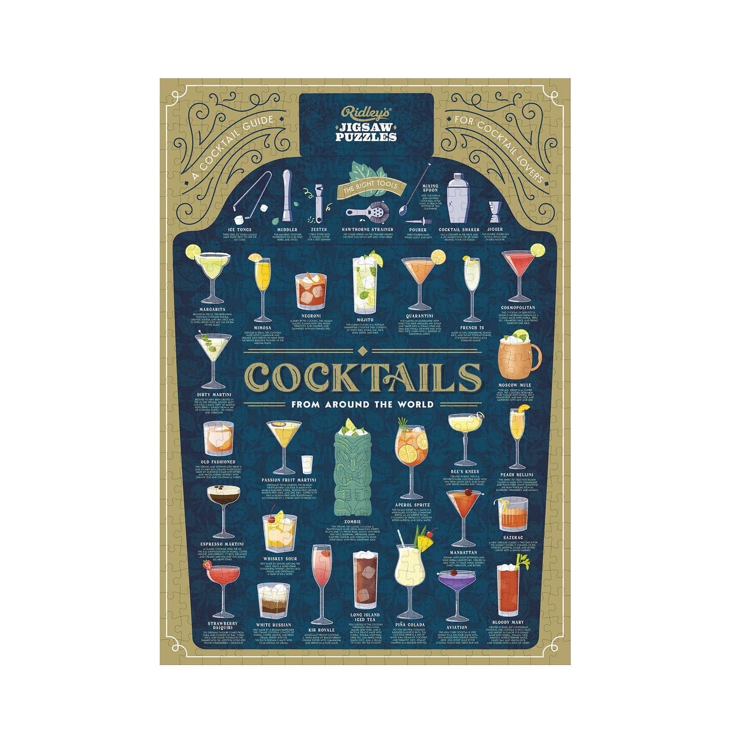 Cocktail Lover's 500-piece Jigsaw Puzzle - Chronicle Books