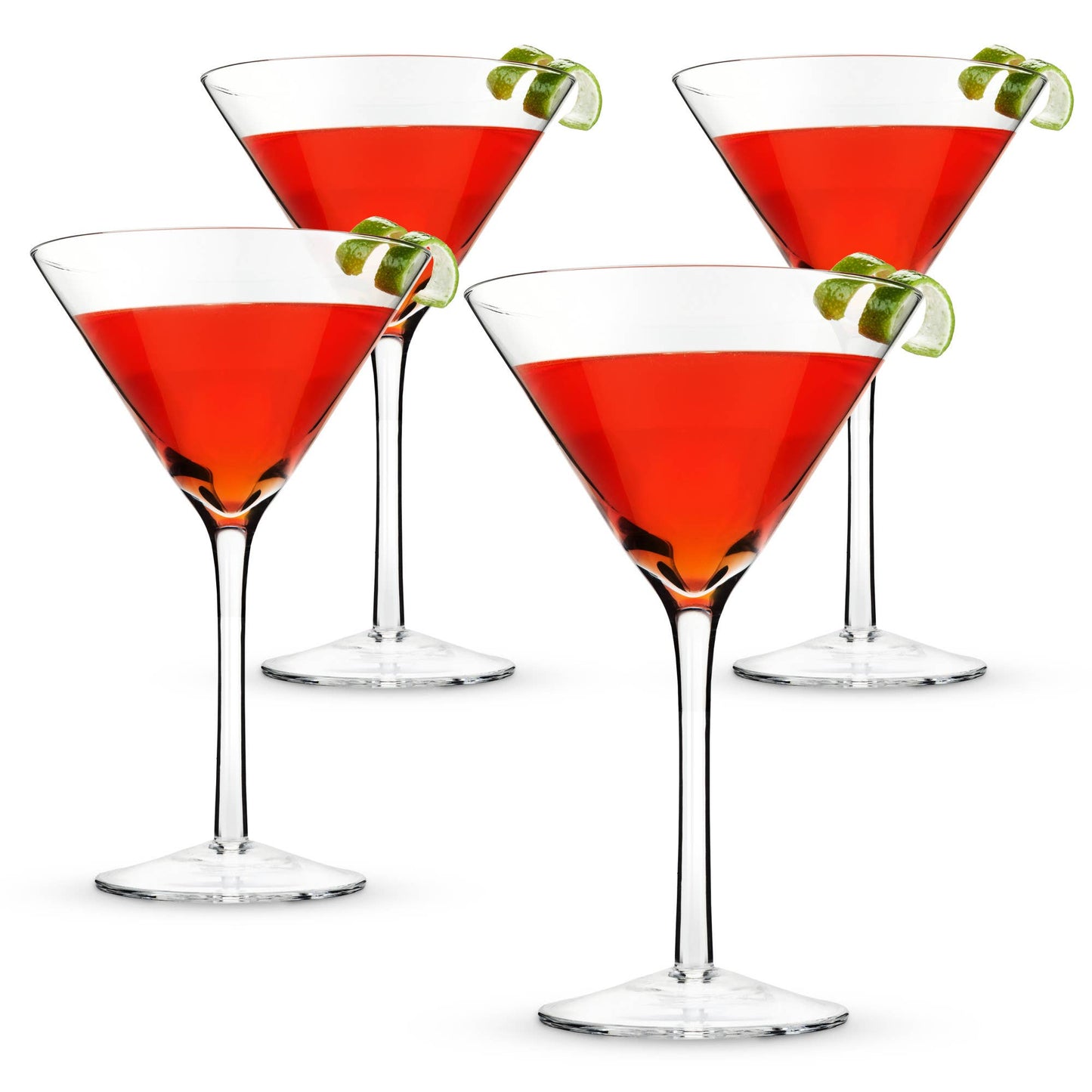 Manhattan Stemmed Glass Martini Cocktail Glasses - TRUE - Set of 4