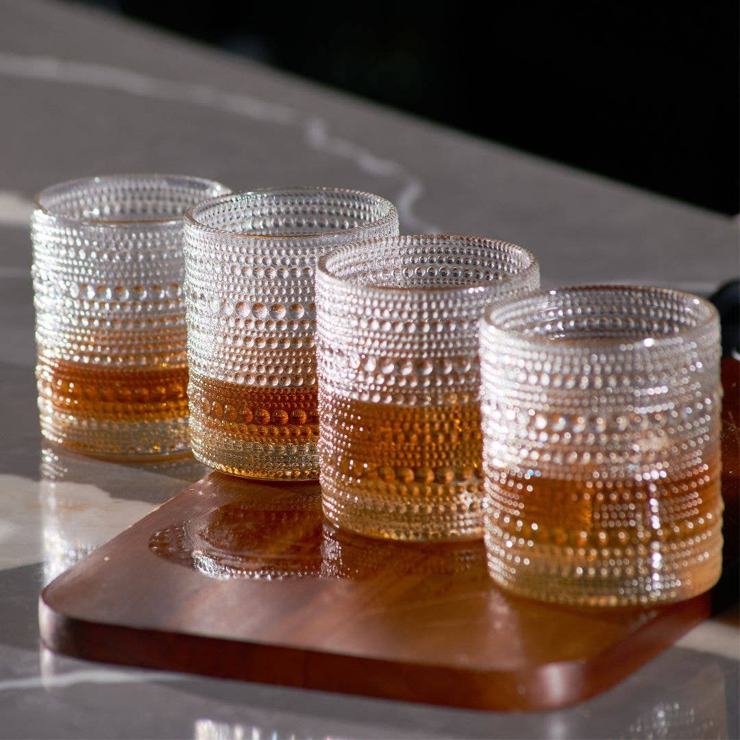 Clear Hobnail Lowball Glass - Lemonsoda - 10oz