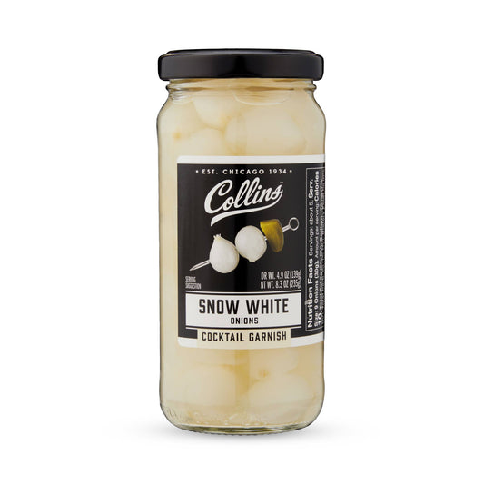 Gourmet Pickled Snow White Cocktail Onions - Collins - 8 oz