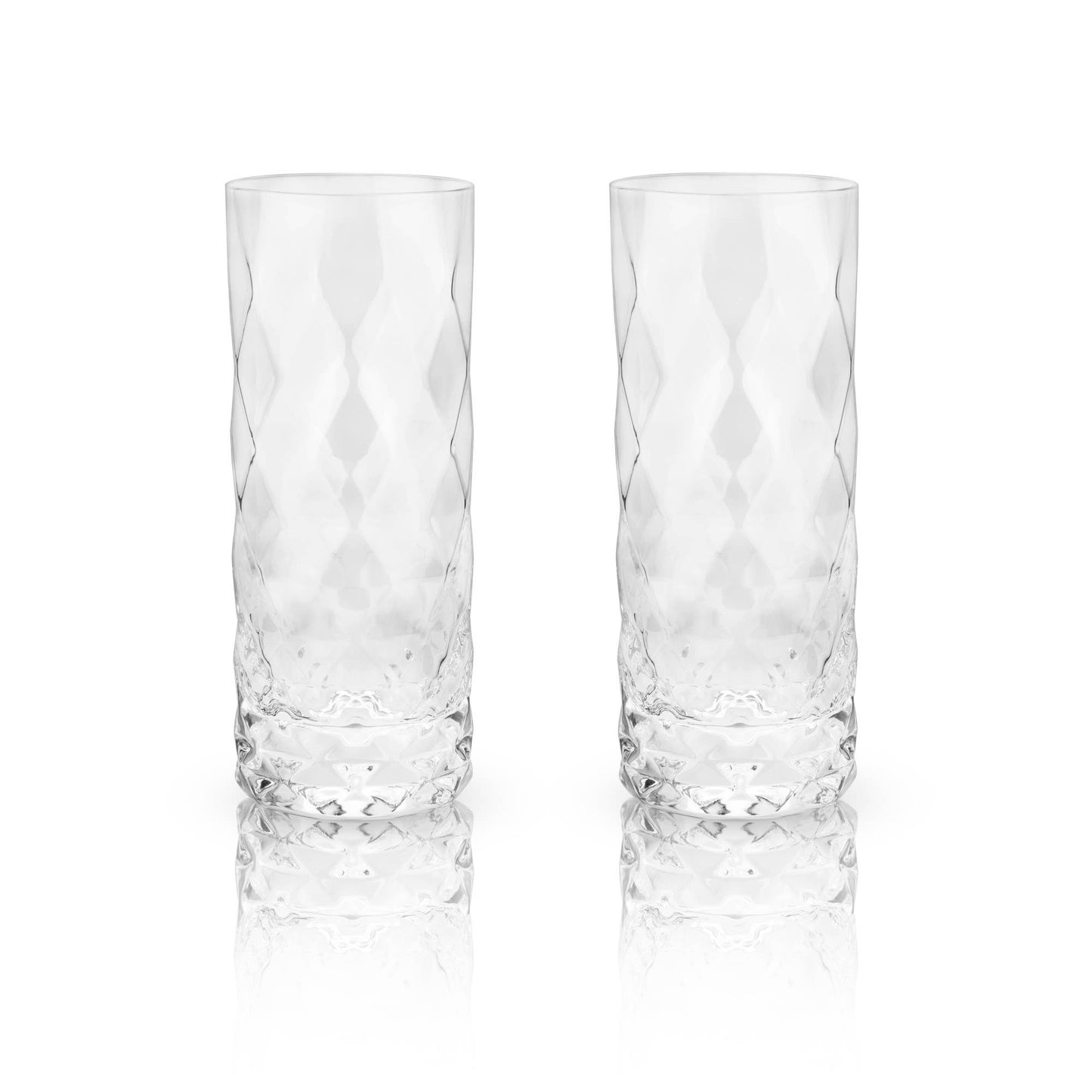 Gem Crystal Highball Tumblers - Viski - Set of 2