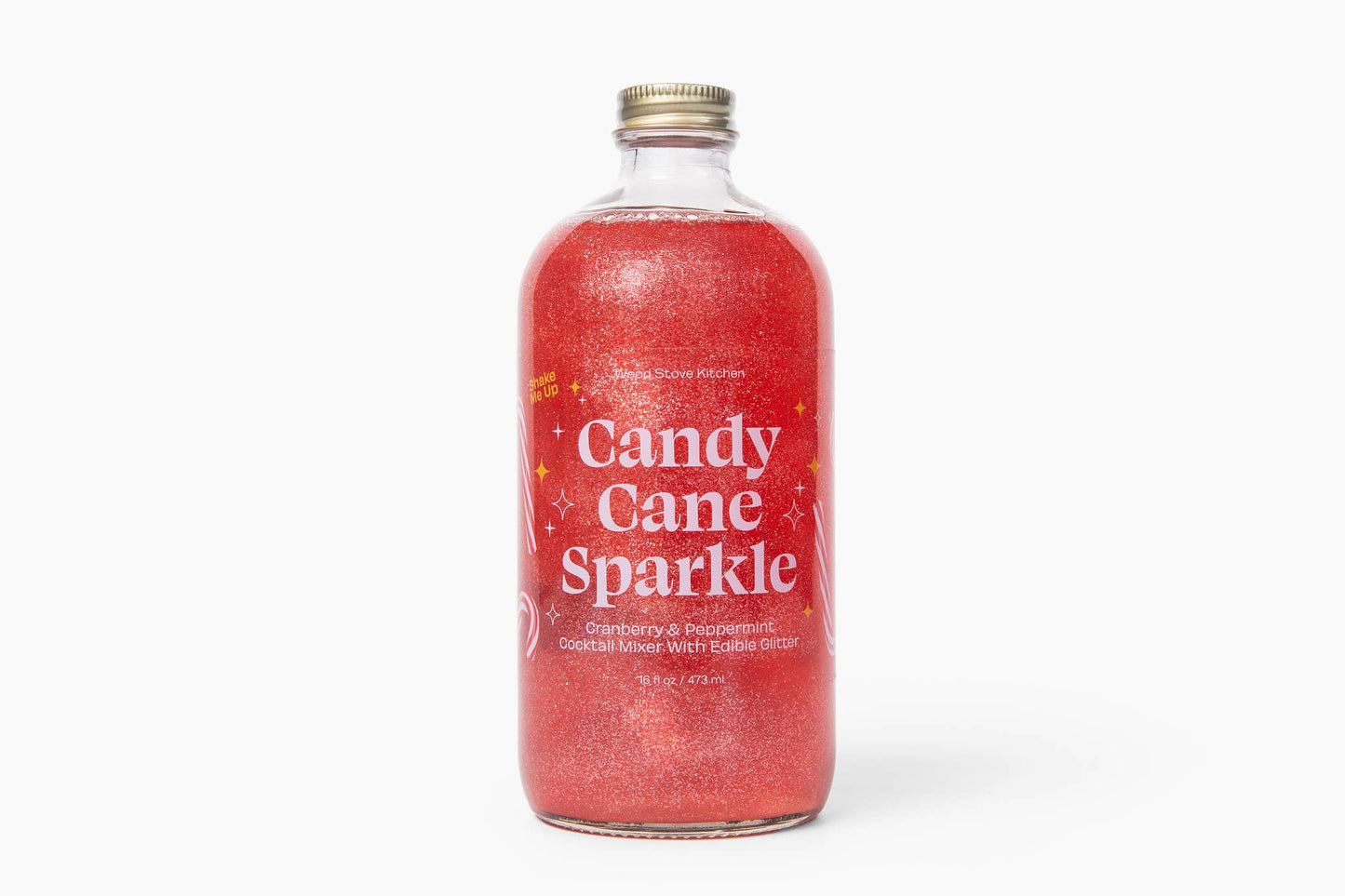 Candy Cane Sparkle Cocktail & Mocktail Mixer - Wood Stove Kitchen - 16oz