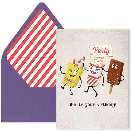Lobby Refreshments Birthday Card - Mod Lounge Paper Company