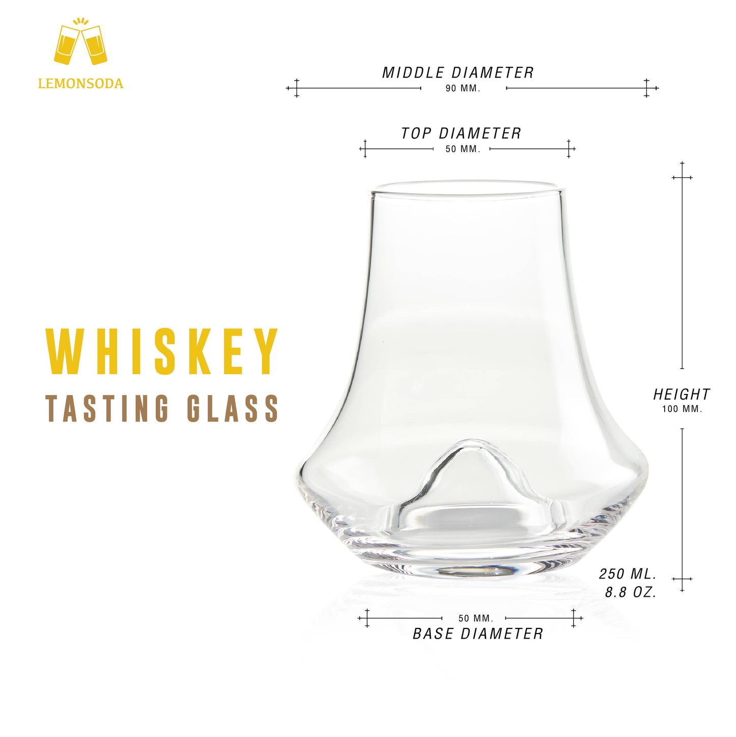 Whiskey Snifter Glass (8.5oz) - Lemonsoda