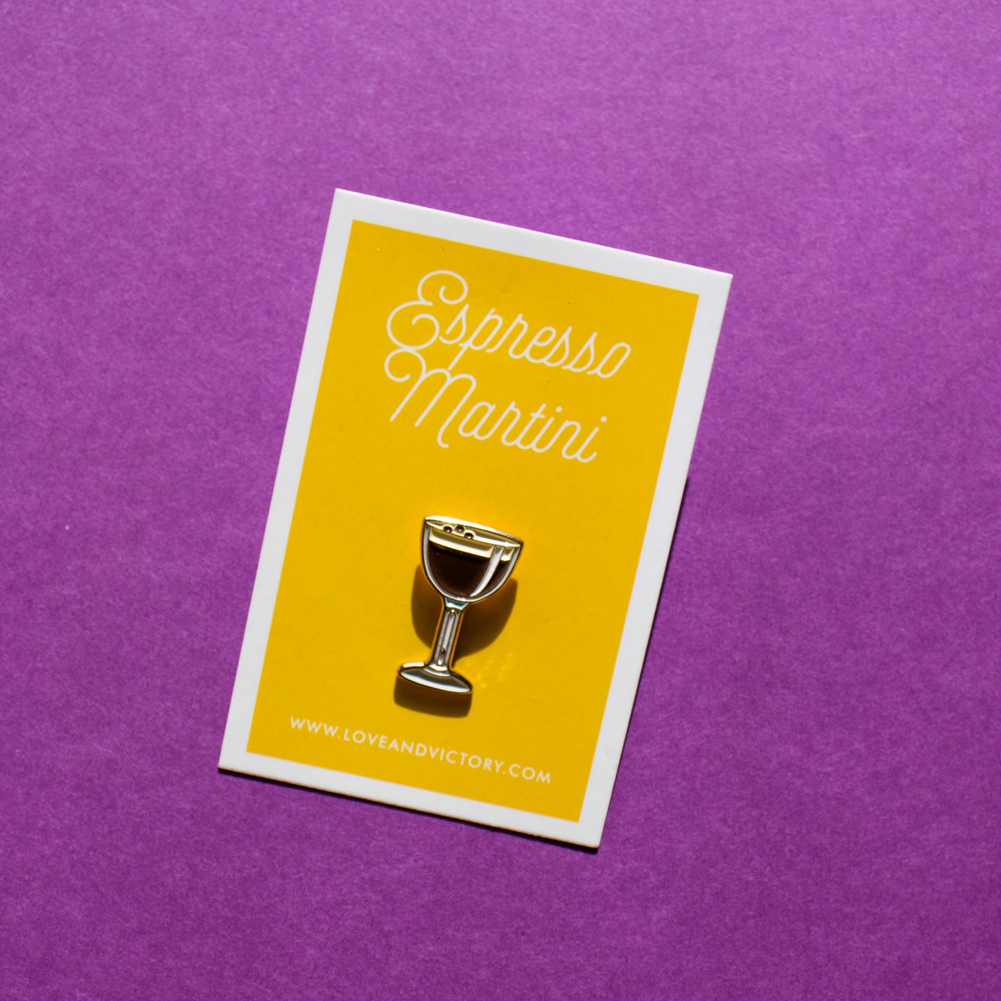 Espresso Martini Cocktail Pin - Love & Victory