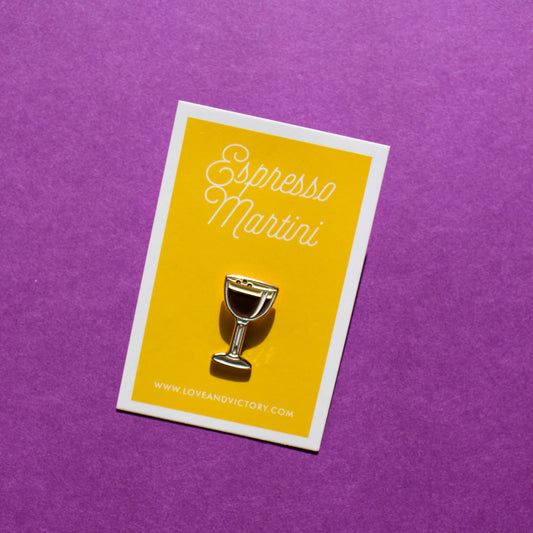 Espresso Martini Cocktail Pin - Love & Victory