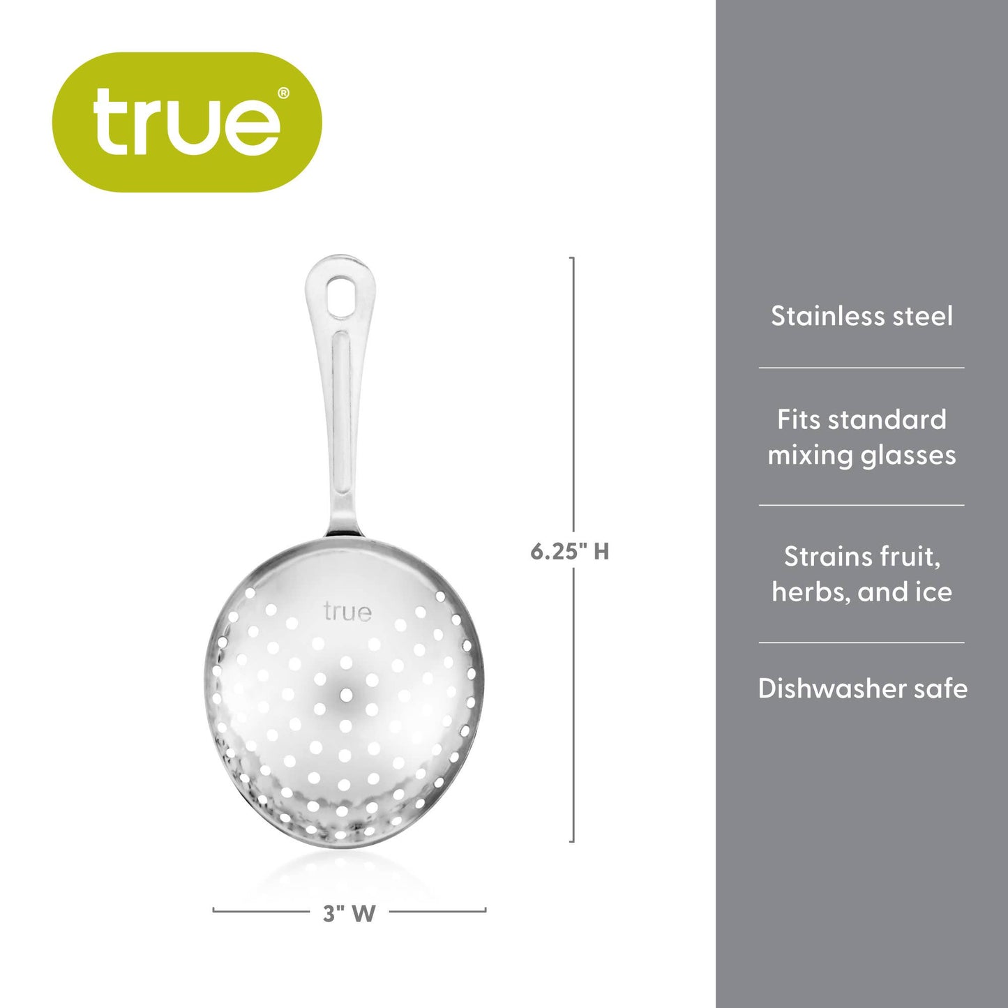 Derby Julep Strainer in Stainless Steel - TRUE