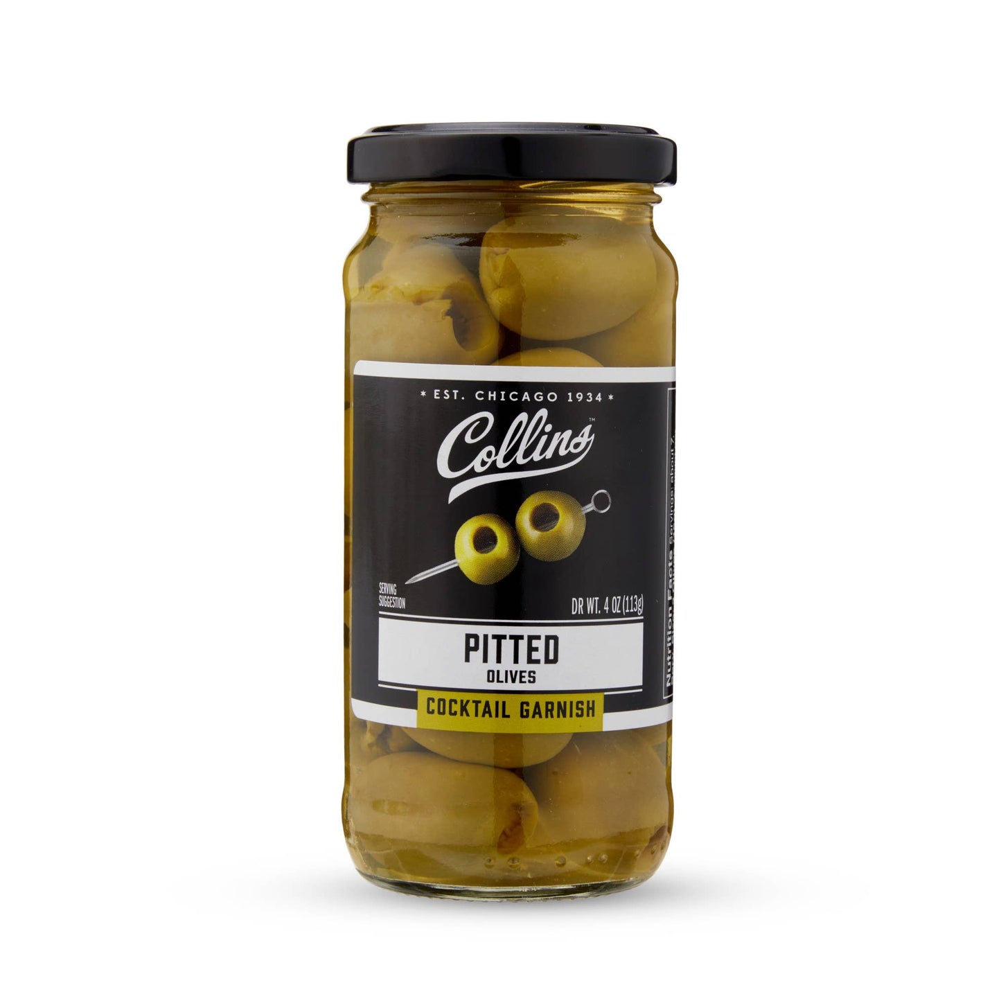 Gourmet Spanish Pitted Cocktail and Condiment Olives - Collins - 4 oz