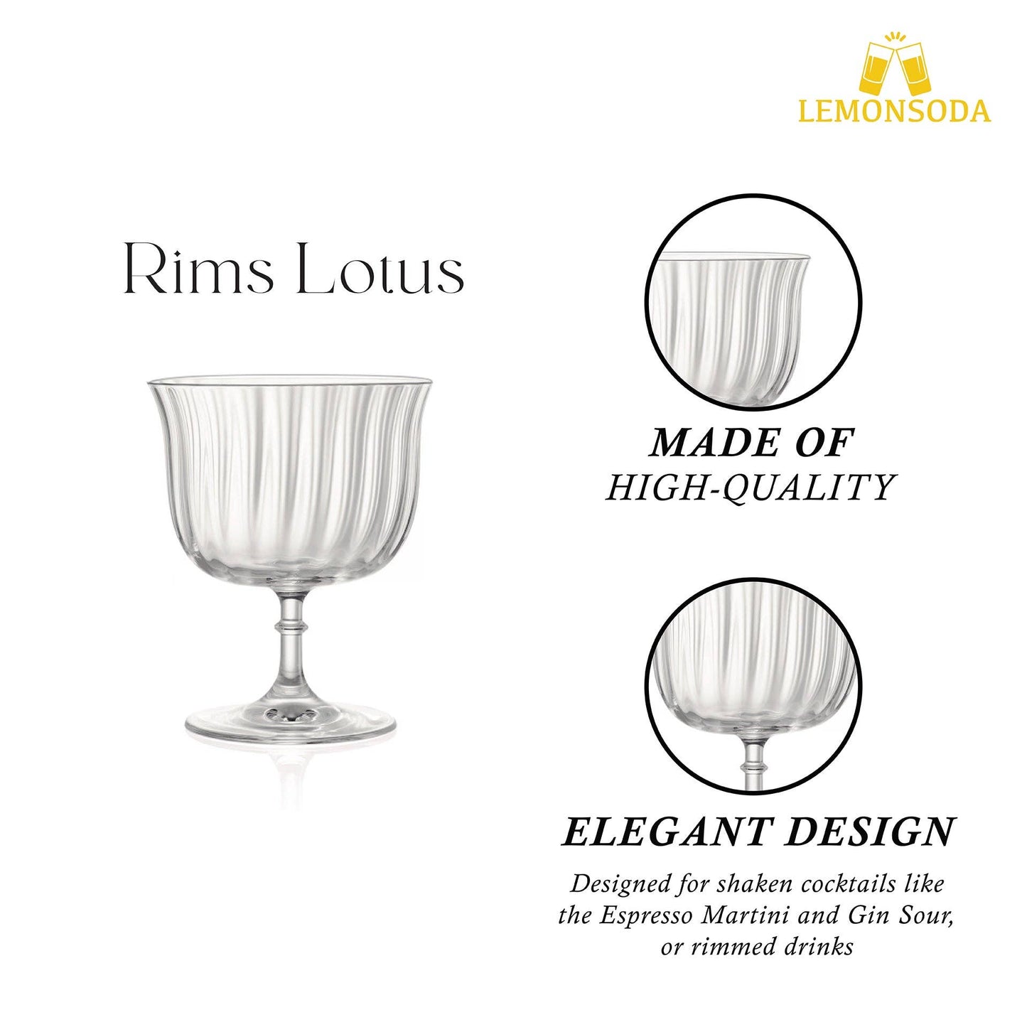 Rims Orient-Coupe Martini & Wine Glass (12oz) - Lemonsoda