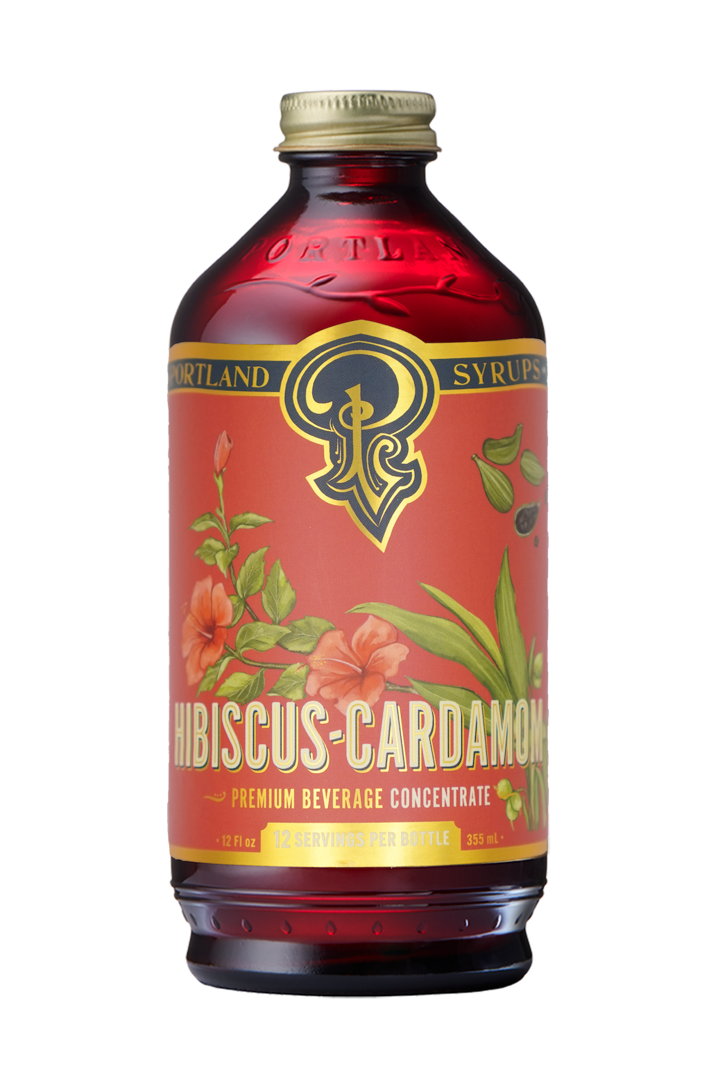 Hibiscus Cardamom Syrup - Portland Syrups - 12oz