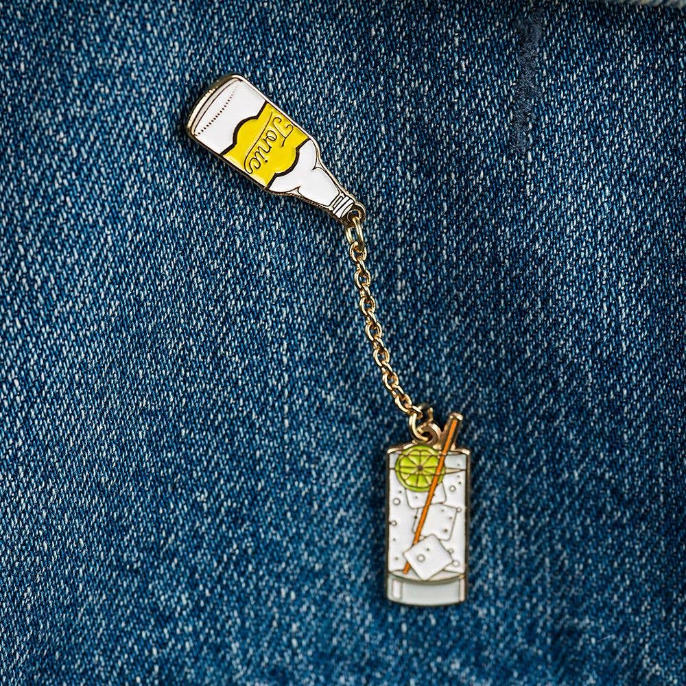 Gin & Tonic Cocktail Pin - Love & Victory