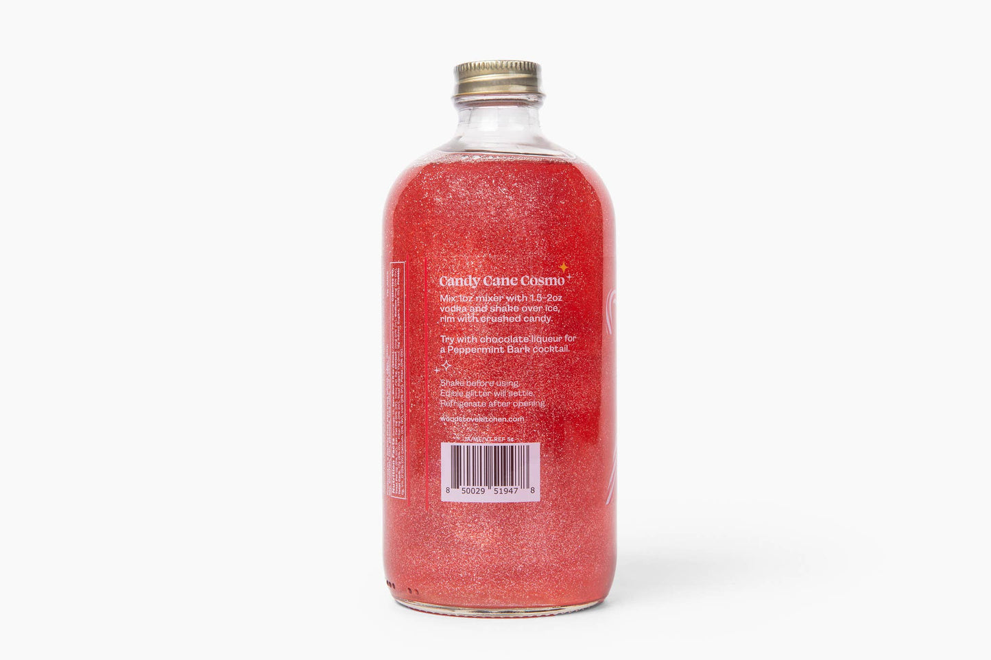 Candy Cane Sparkle Cocktail & Mocktail Mixer - Wood Stove Kitchen - 16oz