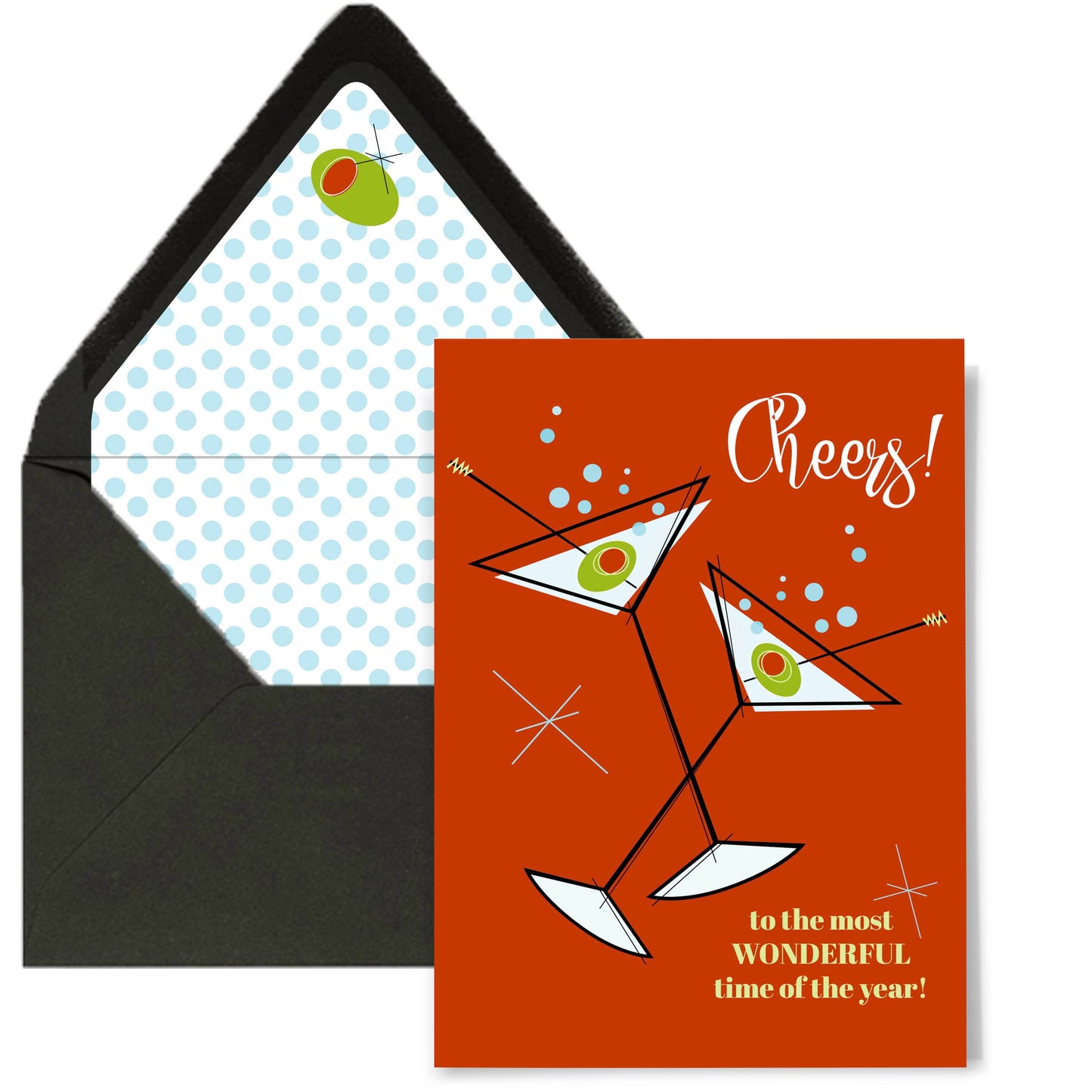 Martini Cheers Most Wonderful Time of the Year - Mod Lounge Paper Company