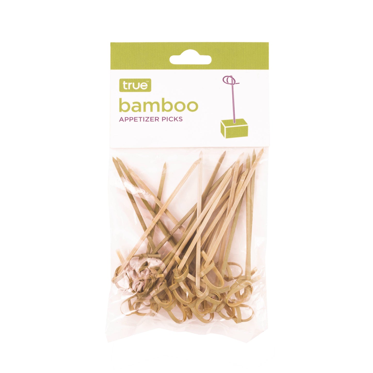 Party Disposable Knotted Bamboo Appetizer Picks - TRUE