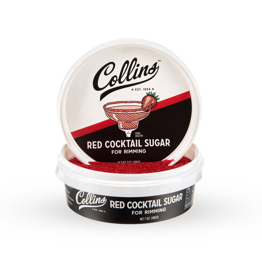 Red Glass Rimming Cocktail Sugar - Collins - 7 oz