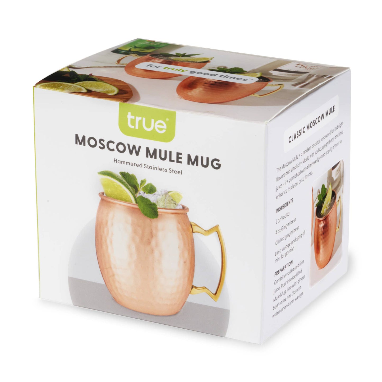 Moscow Mule 16 oz Hammered Copper Plated Mug - TRUE