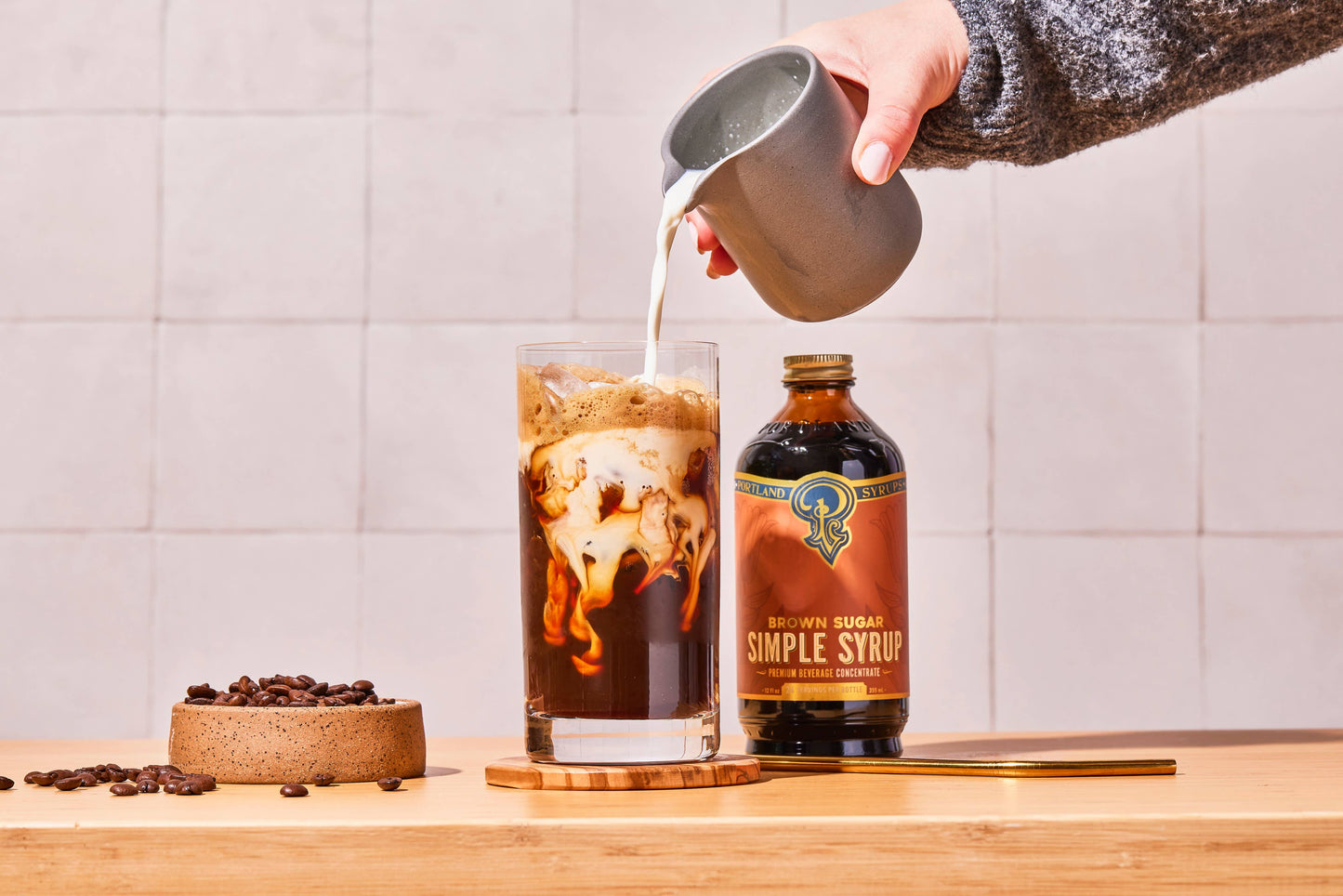 Brown Sugar Simple Syrup - Portland Syrups - 12 oz