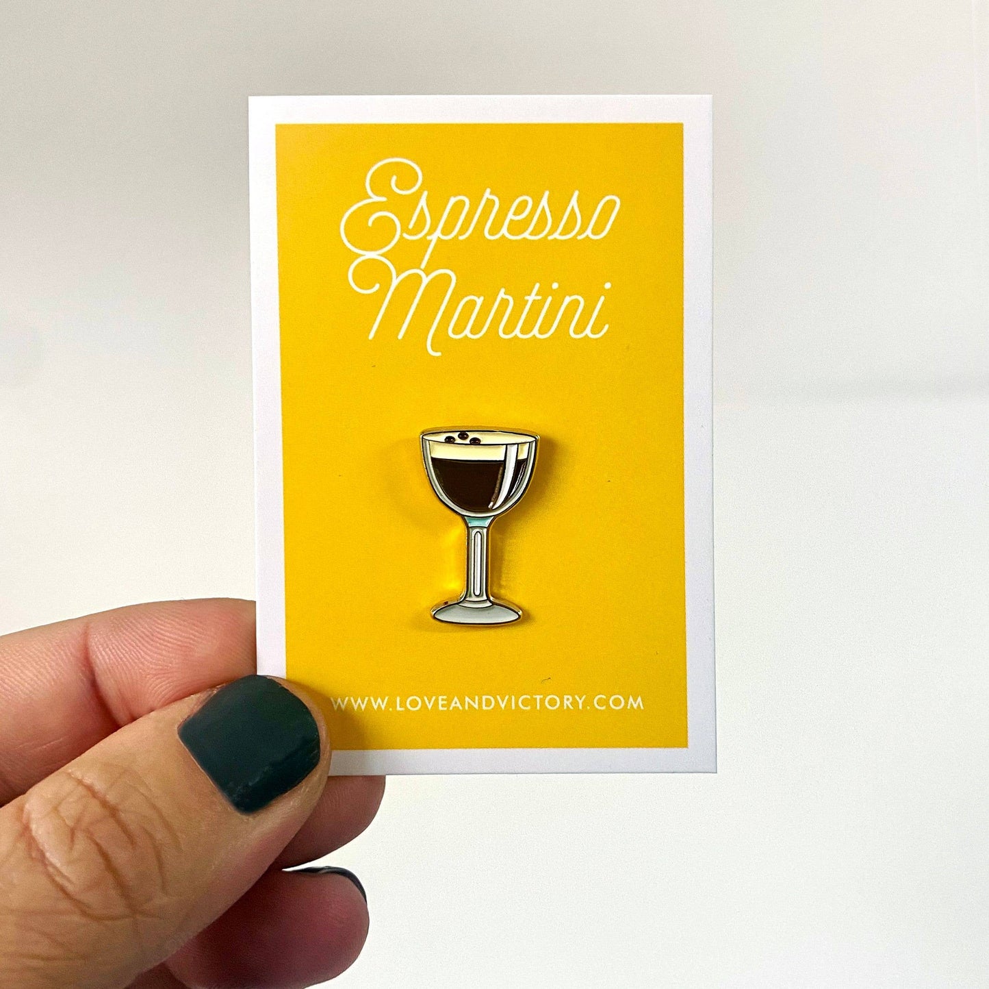 Espresso Martini Cocktail Pin - Love & Victory