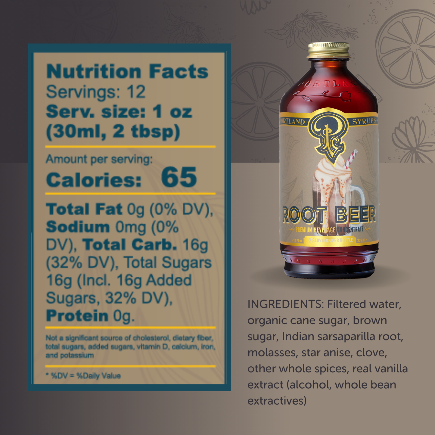 Root Beer Syrup - Portland Syrups - 12oz