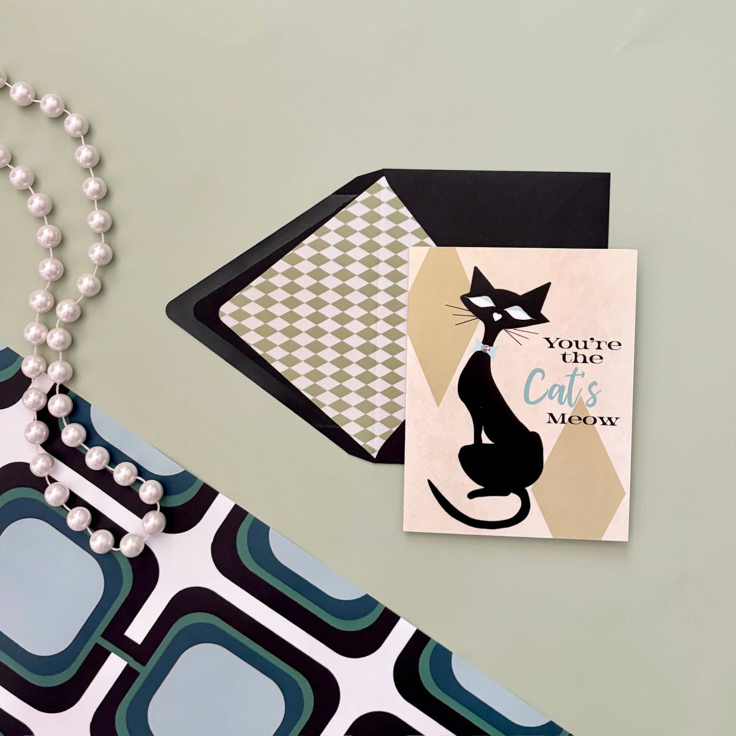 Cat's Meow Everyday Greeting Card - Mod Lounge Paper Company