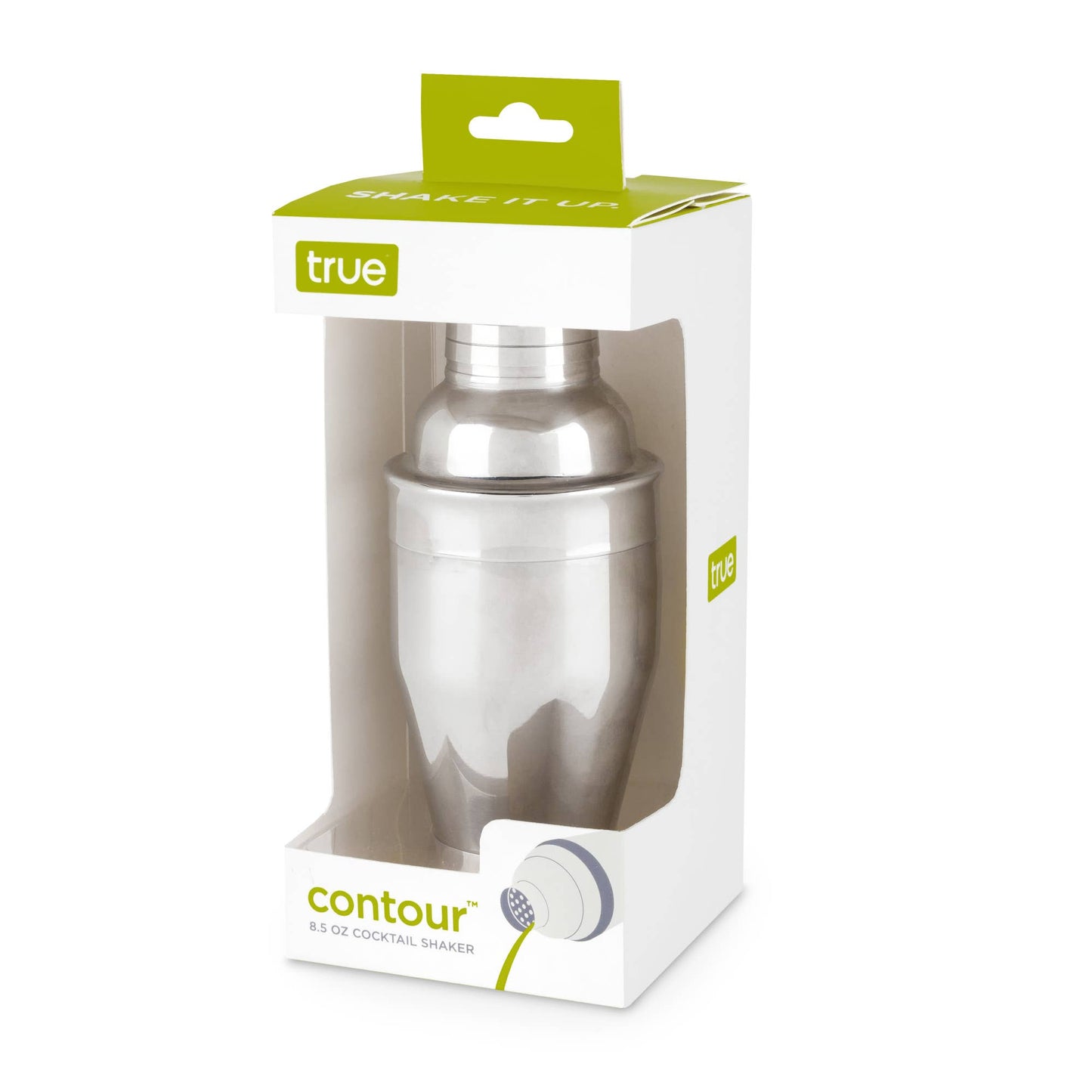 Contour Stainless Steel Cocktail Shaker - TRUE - ASSORTED SIZES