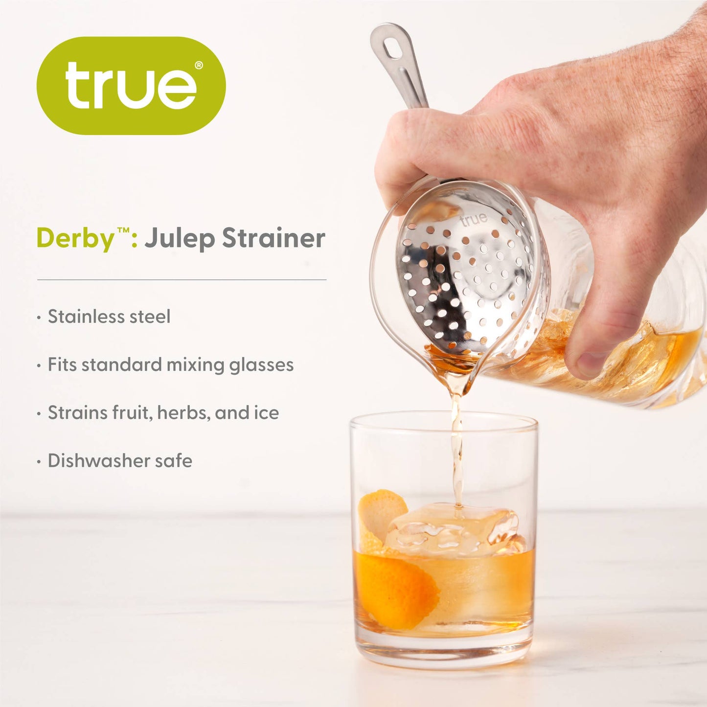 Derby Julep Strainer in Stainless Steel - TRUE