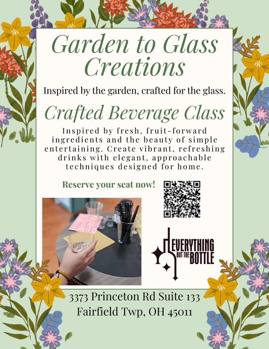 Garden to Glass Creations - Crafting Class - Friday May 15, 2026 - 6:45pm
