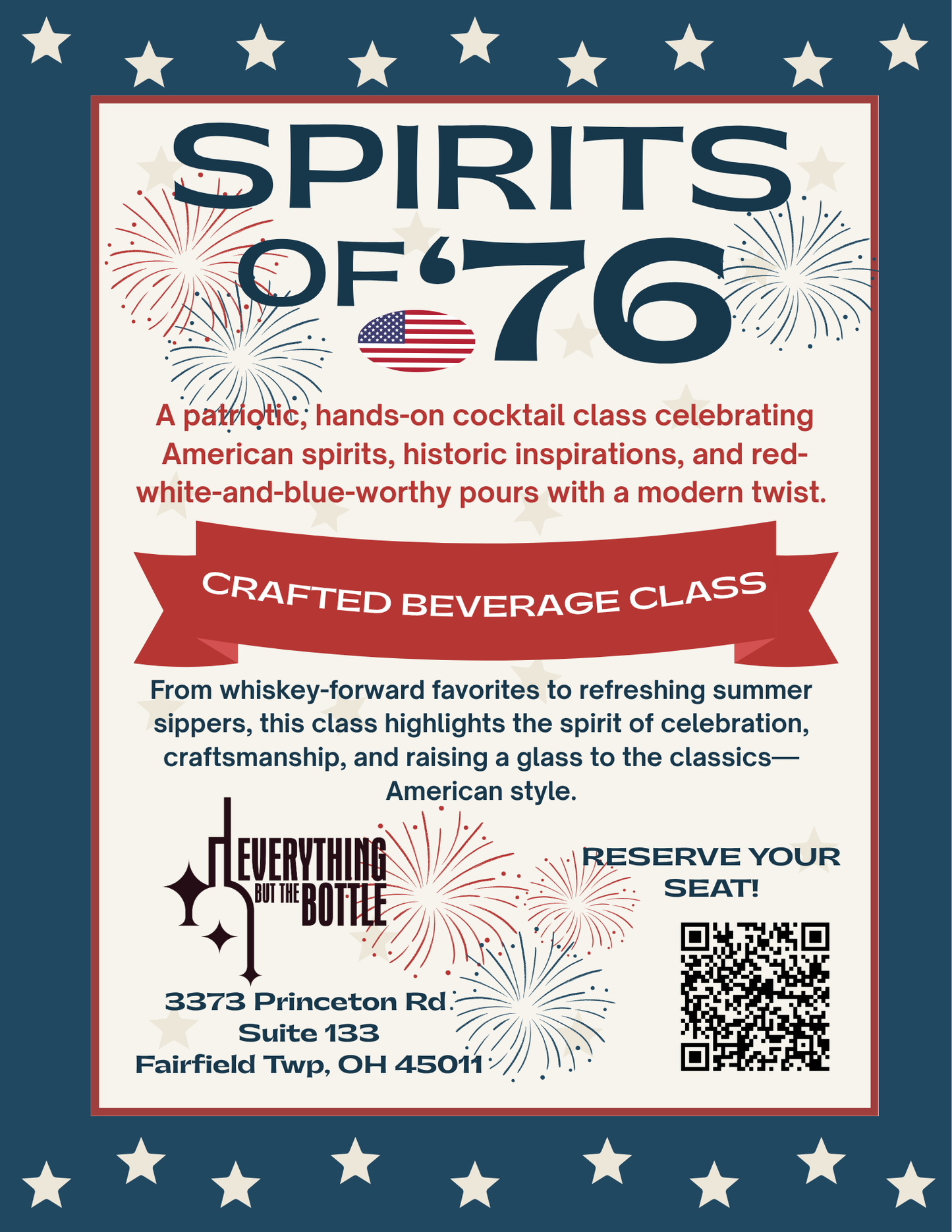 Spirits of '76 Crafting Class - Friday June 26, 2026 - 6:45pm