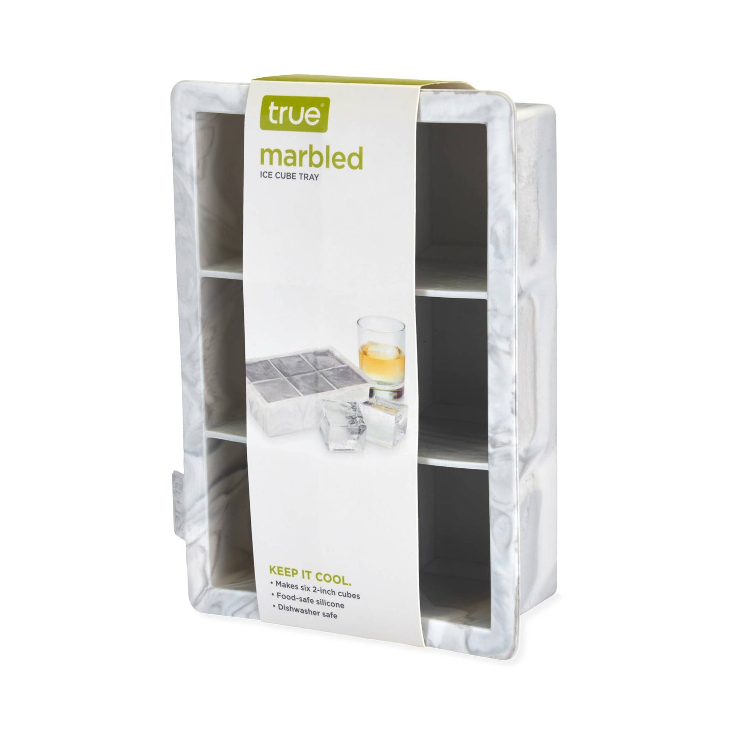 Marbled Silicone 2-inch Ice Cube Tray - TRUE