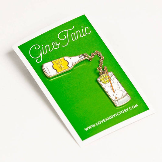 Gin & Tonic Cocktail Pin - Love & Victory