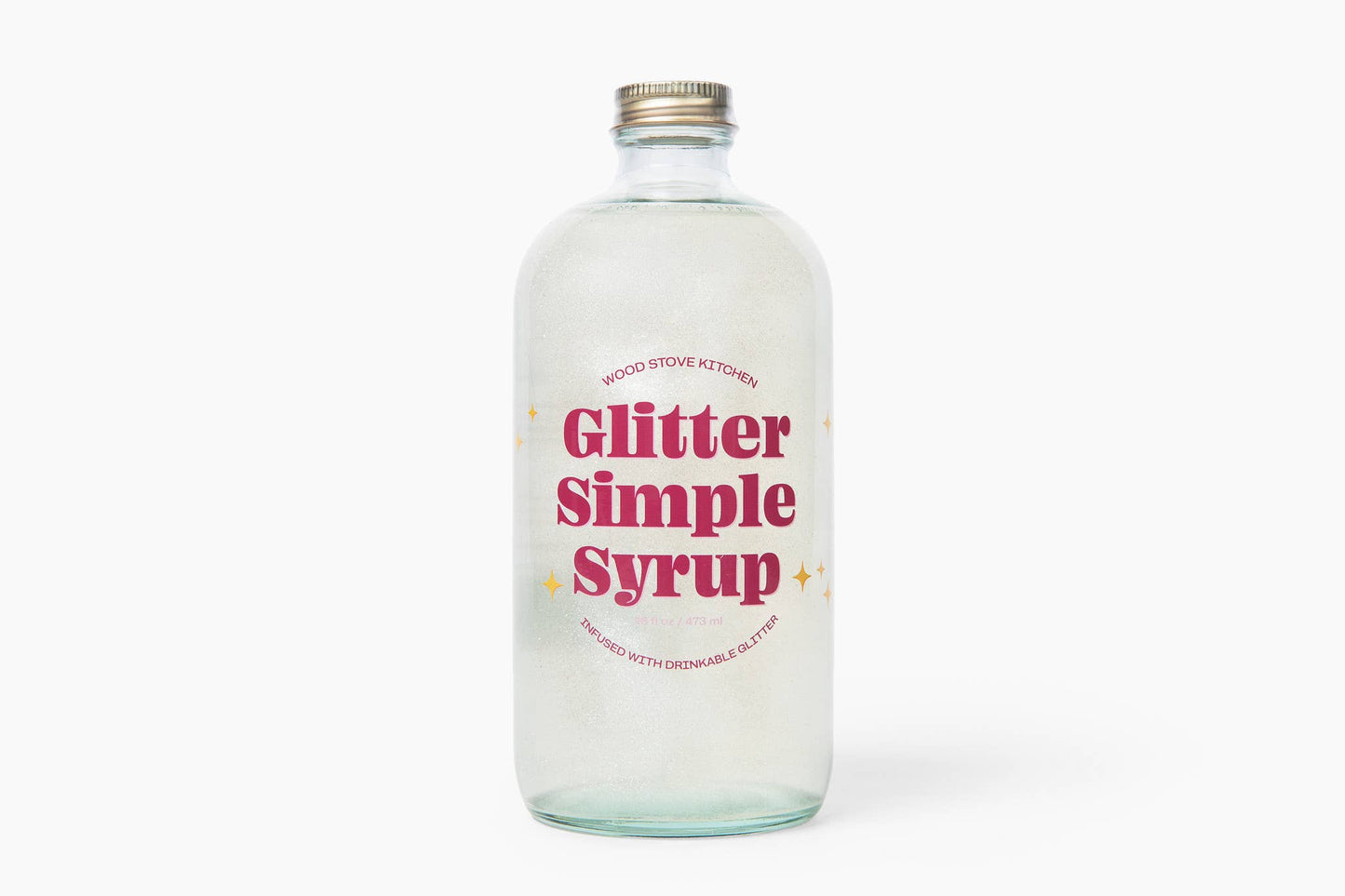 Glitter Simple Syrup with Edible Glitter - Wood Stove Kitchen - 16oz