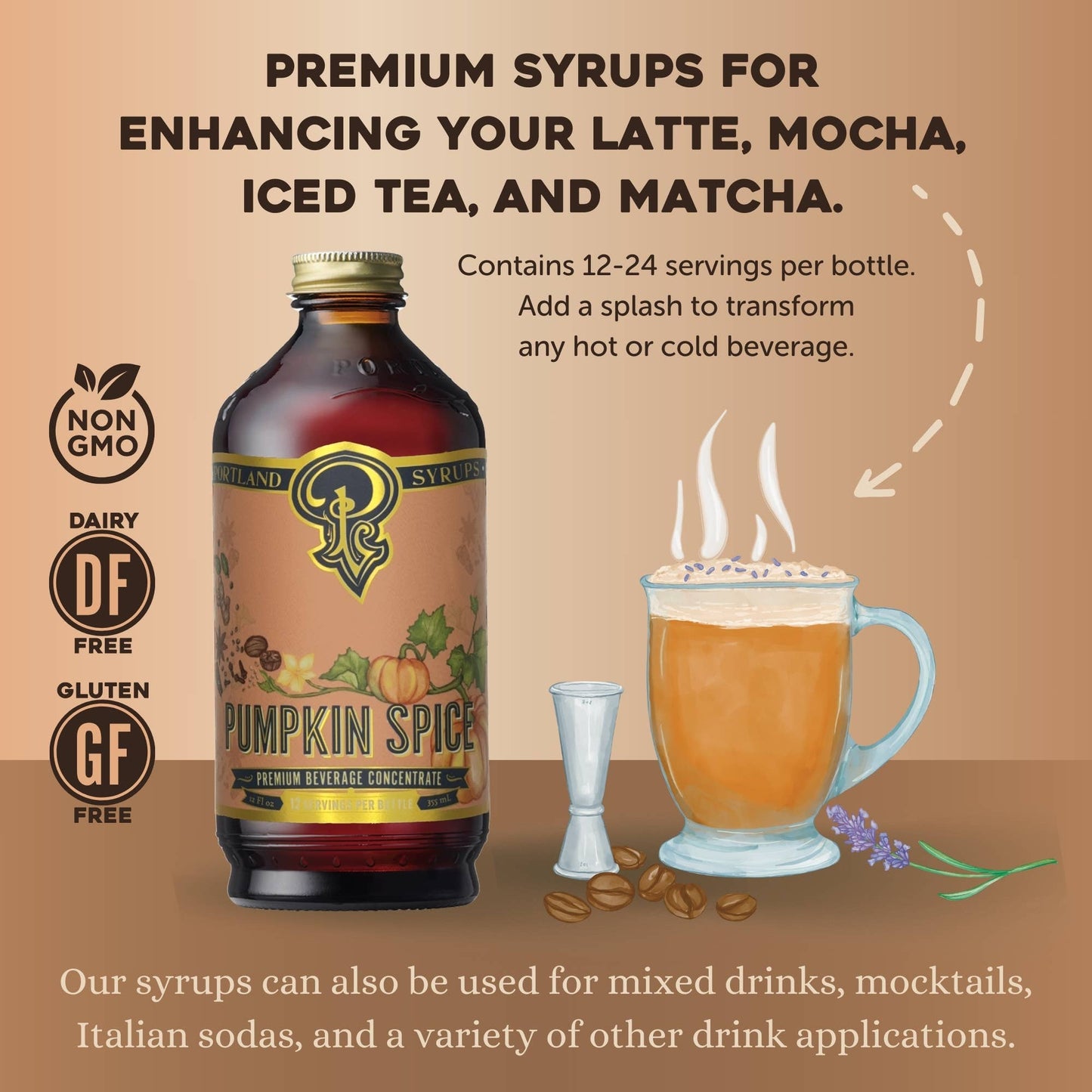 Pumpkin Spice Syrup - Portland Syrups - 12 oz