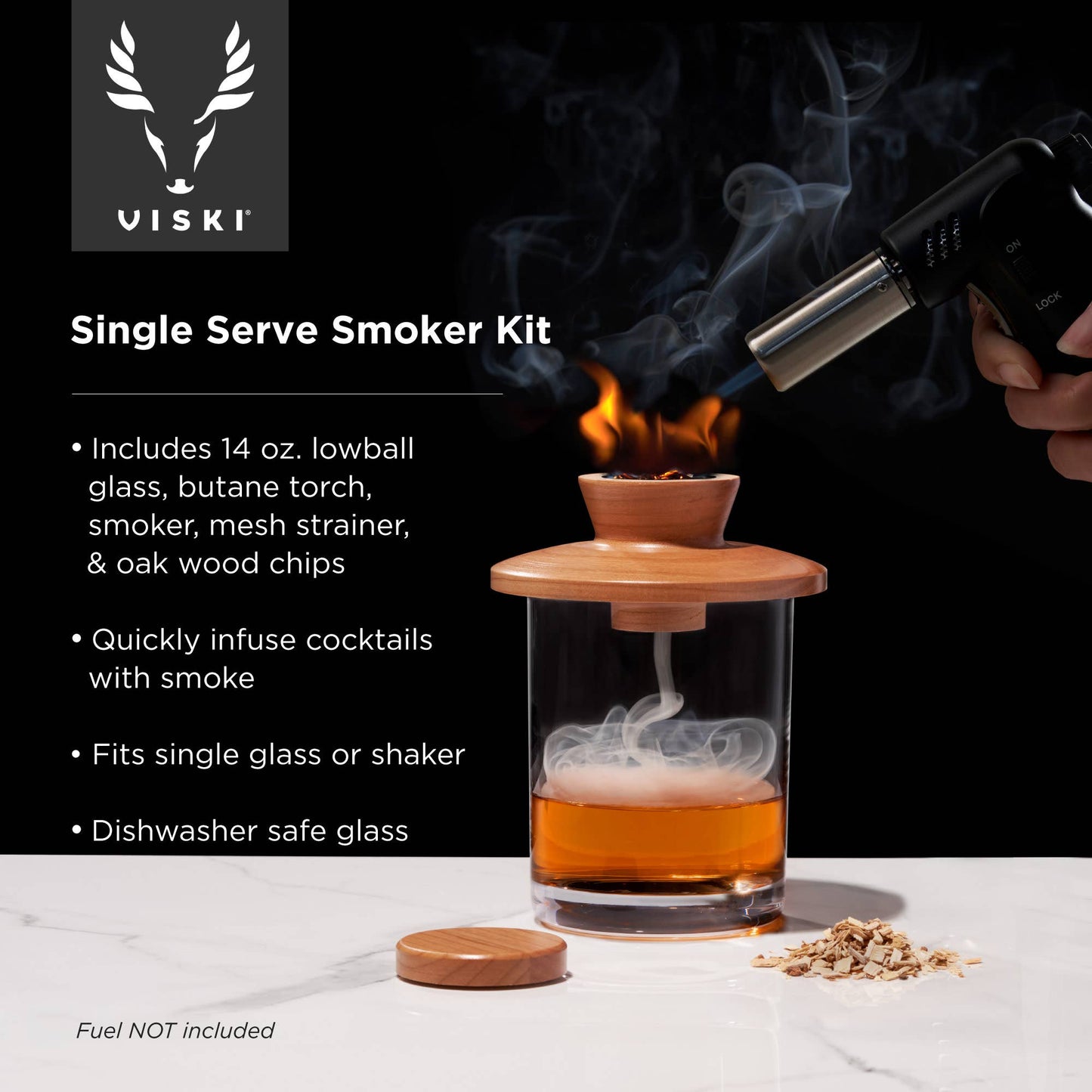 Alchemi Old Fashioned Smoker Kit with Torch - Viski